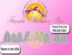 Frantic Stamper Cutting Die- Forest Tree Line