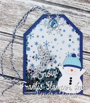Frantic Stamper Cutting Die- Great Big Winter Tag