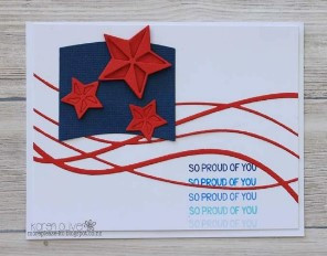 Frantic Stamper Cutting Die- 3D Stars and Flag Field