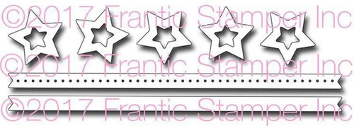 Frantic Stamper Cutting Die- Five Stars and Thin Banners