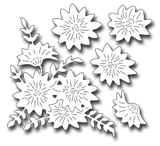 Frantic Stamper Cutting Die- Corner Floral with Overlay Blooms