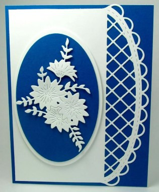 Frantic Stamper Cutting Die- Corner Floral with Overlay Blooms