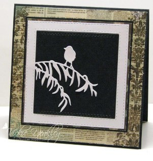 Frantic Stamper Cutting Die- Bird on a Willow Branch