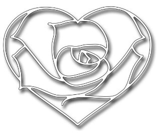 Frantic Stamper Cutting Die- Heart Rose