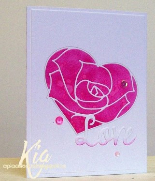 Frantic Stamper Cutting Die- Heart Rose