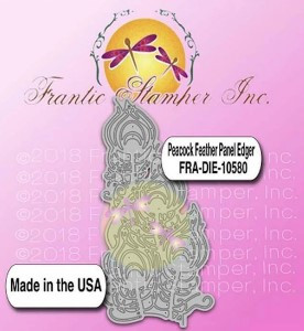 Frantic Stamper Cutting Die- Peacock Feather Panel Edger