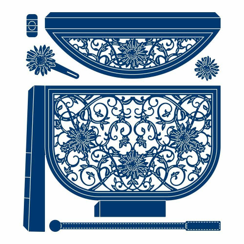 Tattered Lace Paris Shaped Card Cutting Die, Silver 441164