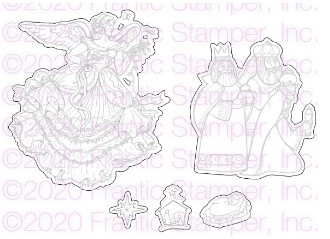 Frantic Stamper Cutting Die- Christmas Angel Matching Dies