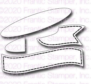 Frantic Stamper Cutting Die- Stacked Banner Builder
