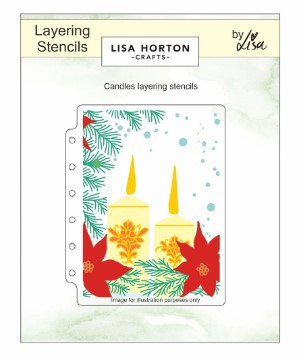 Lisa Horton Crafts- Layering Stencils- Candles