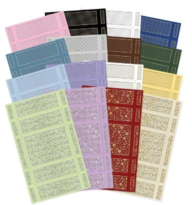 Hunkydory Crafts 350gsm Cards & Envelopes- Foiled Pattern Kinetic Cards