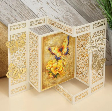 Hunkydory Crafts 350gsm Cards & Envelopes- Foiled Pattern Kinetic Cards