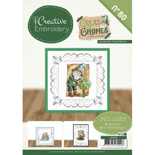 Find It Trading Creative Embroidery 60 Great Gnomes- 8 Patterns with 8 3-D Scissor-Cut Images