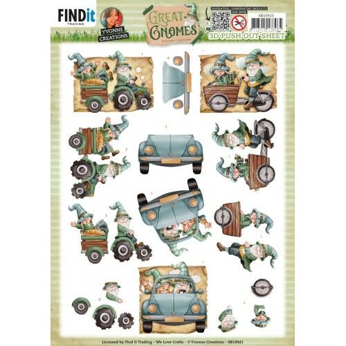 Find it Trading- Yvonne Creations- Great Gnomes- Driving Gnomes SB10921