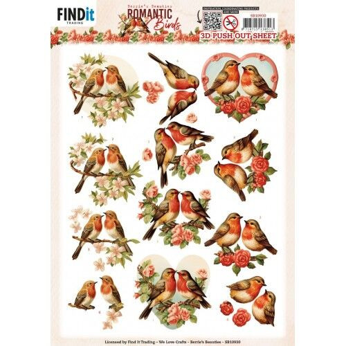 Find it Trading- Berrie's Beauties- Romantic Birds- Romantic Robin SB10930