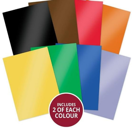 Hunkydory Crafts Mirri Selection- Stained Glass Christmas 220gsm Mirror Card MCD441