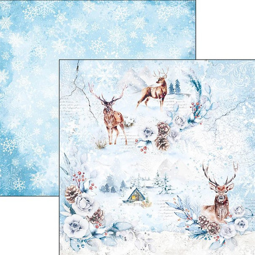 Ciao Bella 8"x 8" Paper Pad- 12 Double-sided papers- Winter Journey