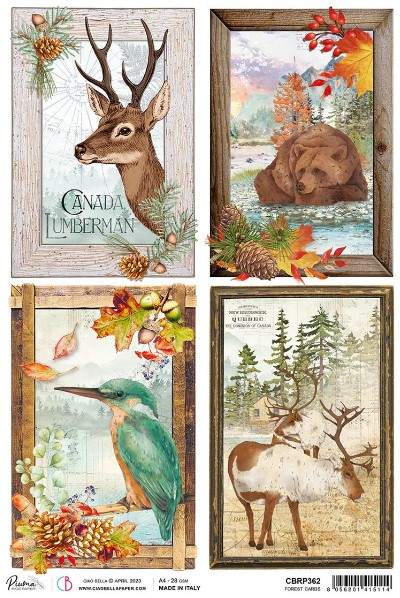 Ciao Bella Papercrafting Rice Paper- Forest Cards