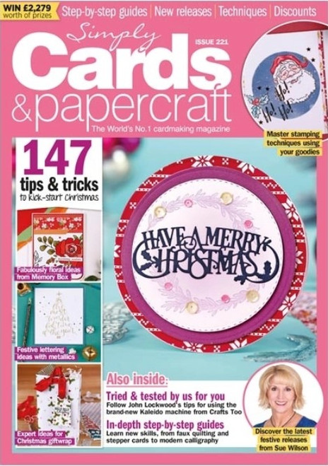 Simply Cards & Papercraft Magazine Issue 221- Holly Jolly Christmas Kit