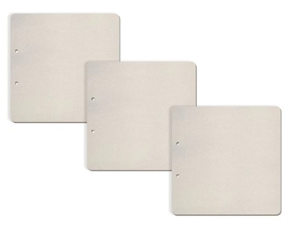 Ciao Bella Album Binding Art- 3 Square Shaped Chipboard Pages