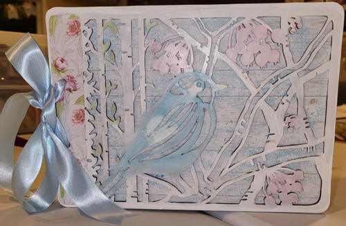 Ciao Bella Album Binding Art- 2 Carved Pages + 3 Chipboard Pages- Rectangular Horizontal Shaped- Berries