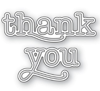 Memory Box 100% Steel Thank You Daily Script Cutting Die- 94655