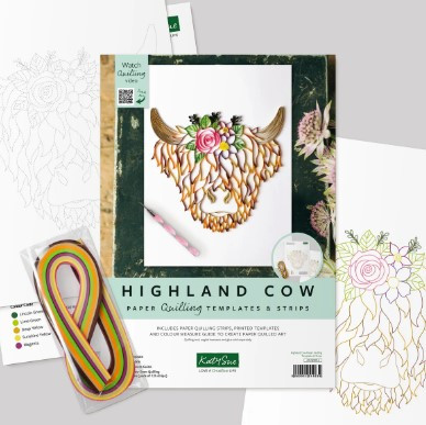 Katy Sue Design- Quilling Template Kit- Highland Cow