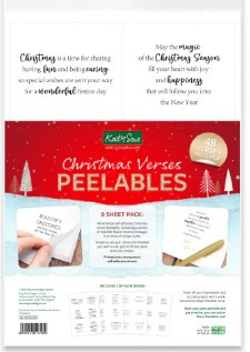 Katy Sue Designs- Kanban Crafts- Christmas Verses Peelables, 48 stickers