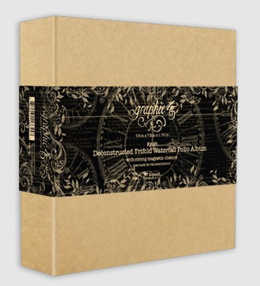 Graphic 45 Deconstructed Trifold Waterfall Folio Album --Kraft