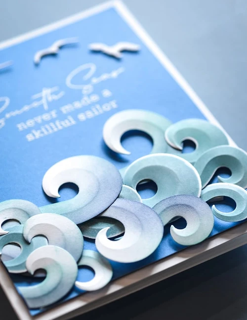 Memory Box- Open Studio- 3D Embossing Folder- Curling Waves