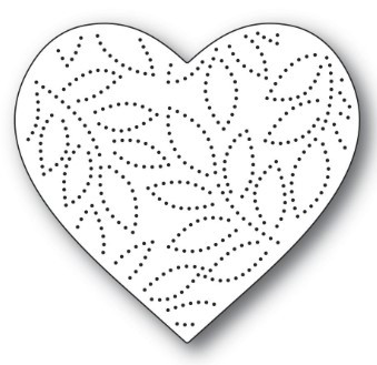 Memory Box 100% Steel Pinpoint Leaf Heart Cutting Die- 94390