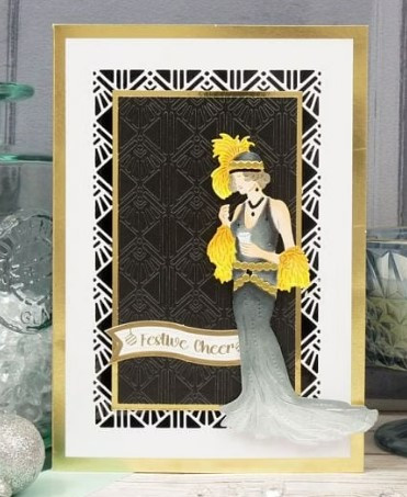 Hunkydory Crafts Mirri Selection- Festive Decadence 220gsm Mirror Card MCD444