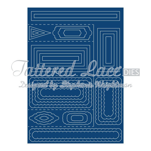 Tattered Lace Side Stepper Card Cutting Dies Set SC01 Includes 35-Dies