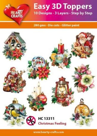 Hearty Crafts- Easy 3D Toppers Christmas Feeling- 10 designs