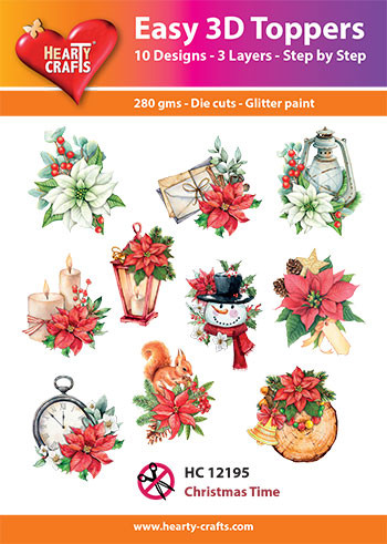 Hearty Crafts Easy 3D Toppers Christmas Time HC12195