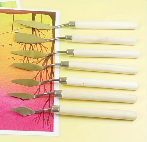 Pallet Knives 7 pc Set Dark Handles