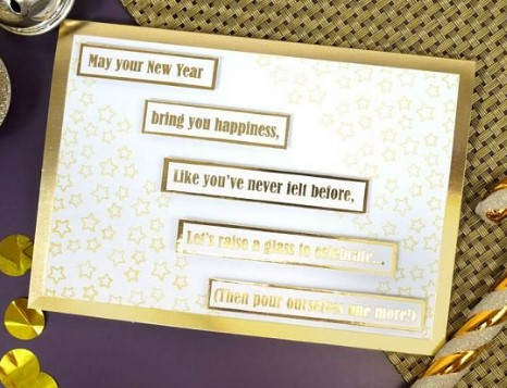 Hunkydory Crafts 7x5 Foiled Edge Card Blanks 6- 300gsm Cards & 100gsm Envelopes