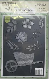 Lisa Horton Crafts- 3D Embossing Folder & 8 outline Dies7 by Lisa- 5"x7"- Blooming Wheelbarrow