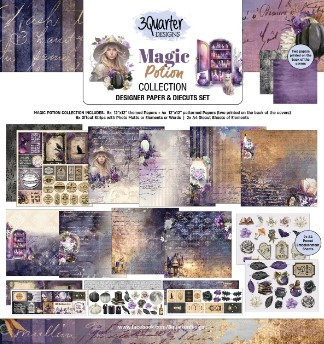 3Quarter Designs- Magic Potion- 12x12 Designer Paper & Diecuts Collection