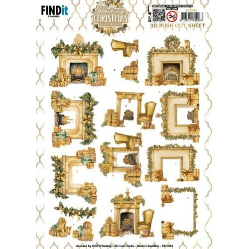 Find it Trading- Berrie's Beauties- Glowing Christmas- Fire Place SB10953