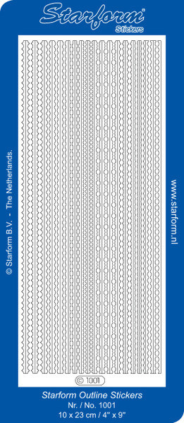 Starform FINE CHAIN BORDERS SILVER N1001 PEEL STICKERS