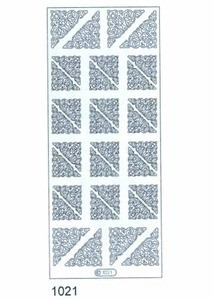 Starform CORNERS LG & SM 1021 Silver Peel Stickers