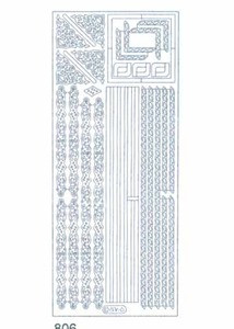 Starform N806 GOLD ASST CORNERS AND BORDERS Outline Peel Stickers