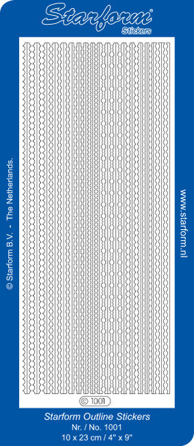 Starform FINE CHAIN BORDERS 1001 WHITE Peel Stickers
