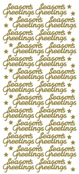 Ecstasy Crafts Peel Sticker - Seasons Greetings- Gold