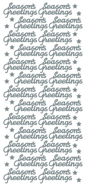 Ecstasy Crafts Peel Sticker - Seasons Greetings- Silver
