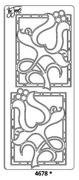 Peel-Offs Tulip Spray Jane 4678 Silver Peel Stickers
