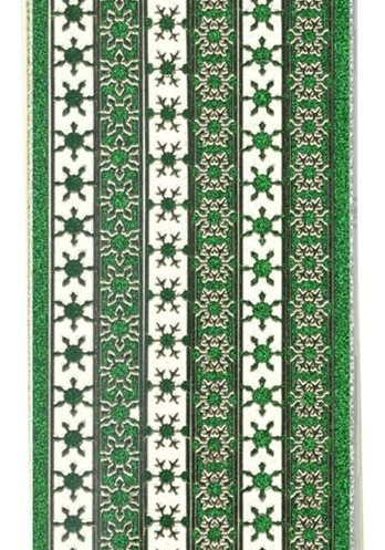 Starform Snowflake Border Glitter Silver Peel Sticker 7081 GS