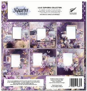 3Quarter Designs- Lilac Euphoria- 12x12 Designer Paper & Diecuts Collection