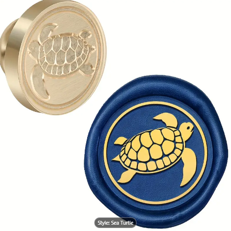 Sealing Wax Seal Stamp - Brass Sea Turtle